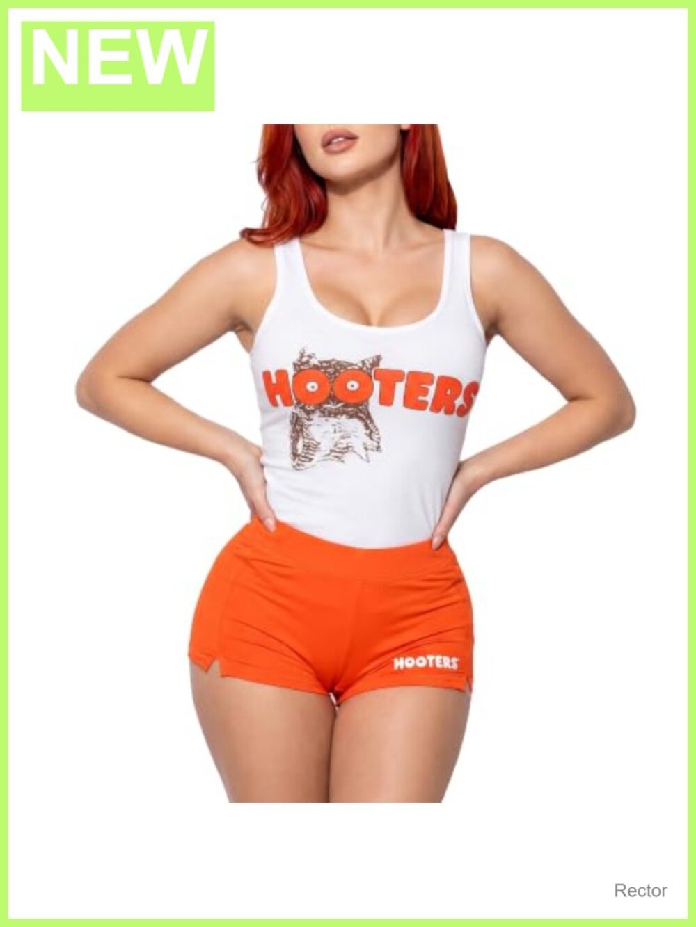 Hooters Waitress Costume Tank Top and Shorts Set Licensed